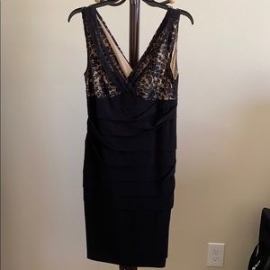 Black dress with lace